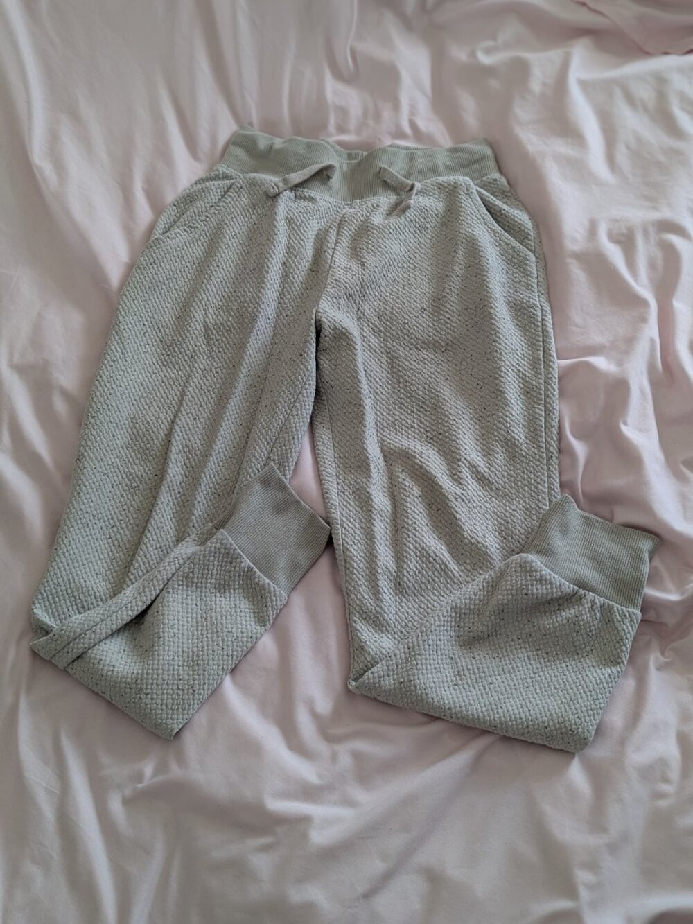 Fleece Factory Grey Quilted Textured Joggers Size M